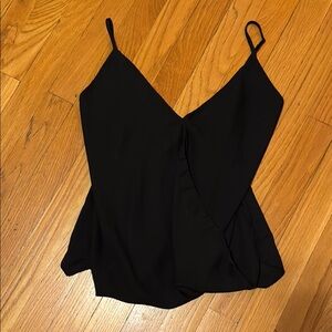 Love Culture Black Asymmetrical Wrap Camisole medium EUC